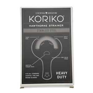 Koriko Hawthorne Strainer Stainless Steel Heavy Duty Bar Tool Open Box